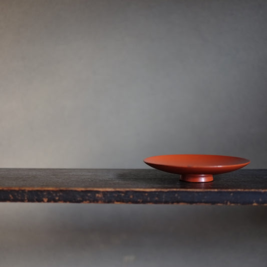 時代 朱漆塗 大平皿(江戸時代)