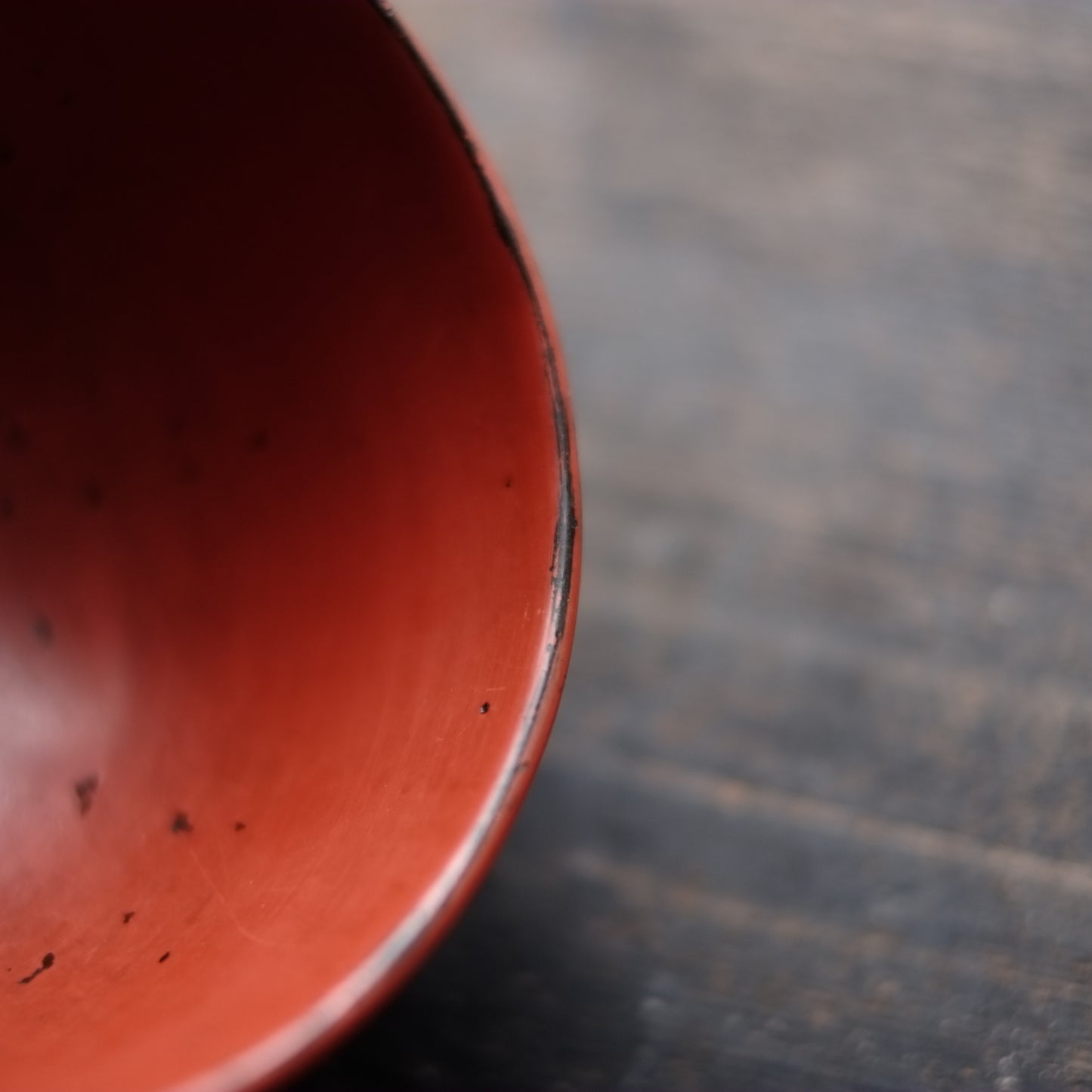 時代　古能登・古輪島塗朱椀　（江戸時代17-18世紀）