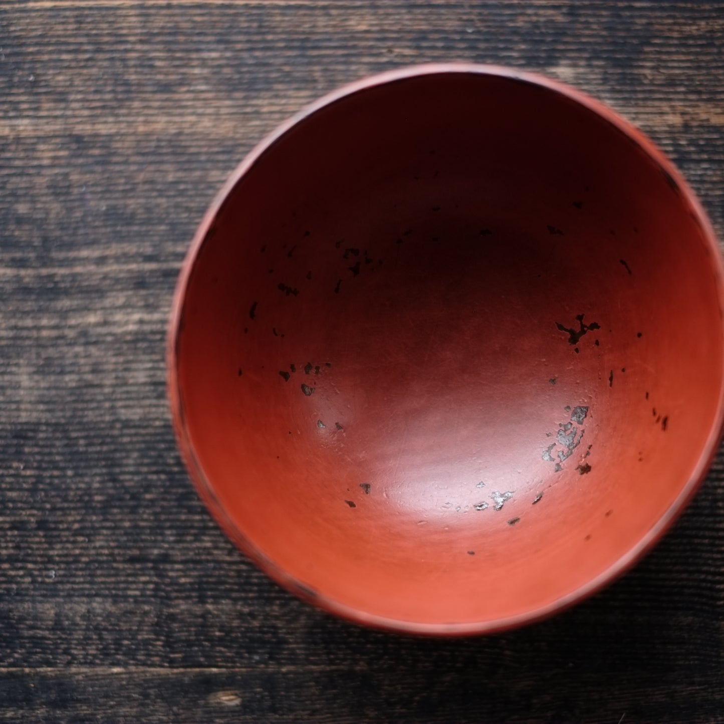 時代　古能登・古輪島塗朱椀　（江戸時代17-18世紀）