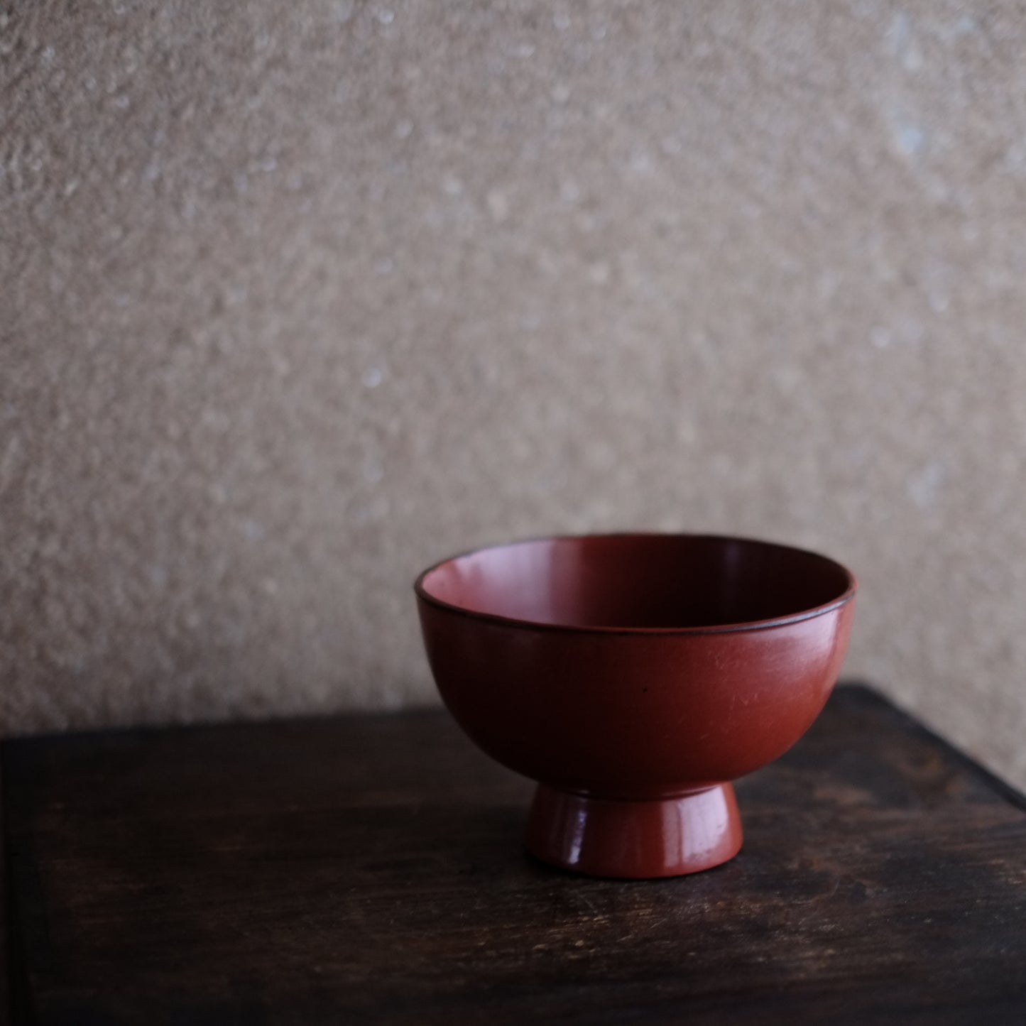 時代　古能登・古輪島塗朱椀　（江戸時代17-18世紀）