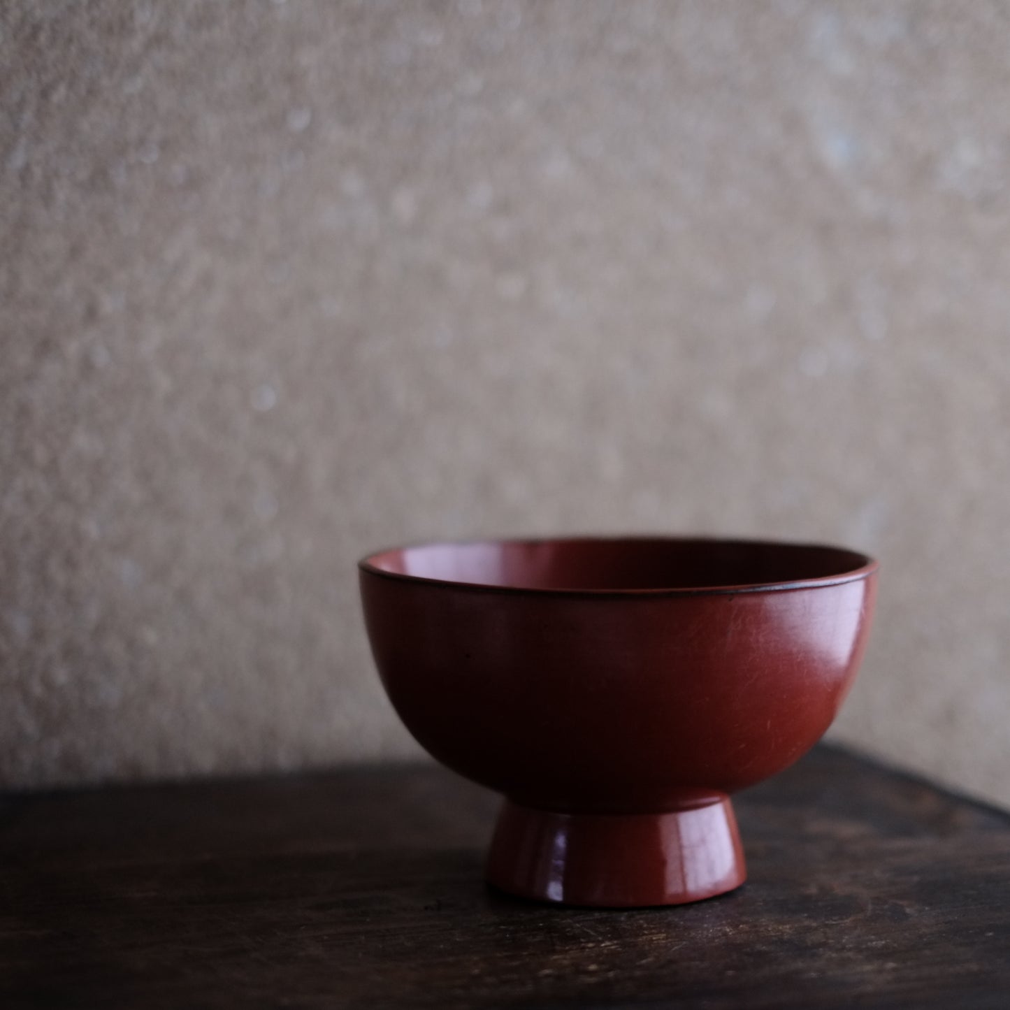 時代　古能登・古輪島塗朱椀　（江戸時代17-18世紀）