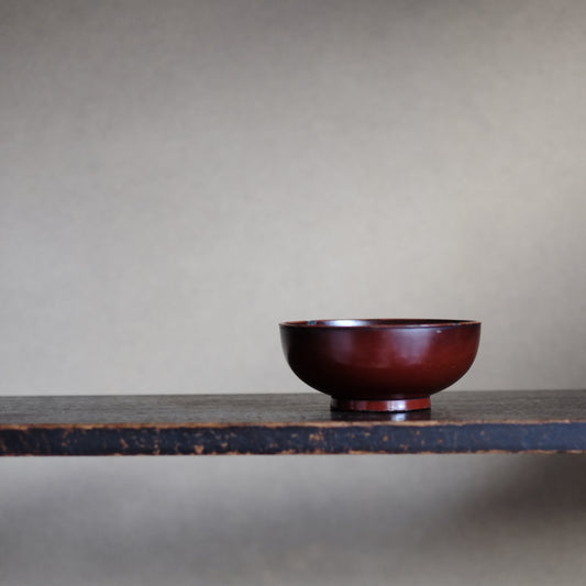 時代 侘玉縁断紋朱椀 (江戸時代)