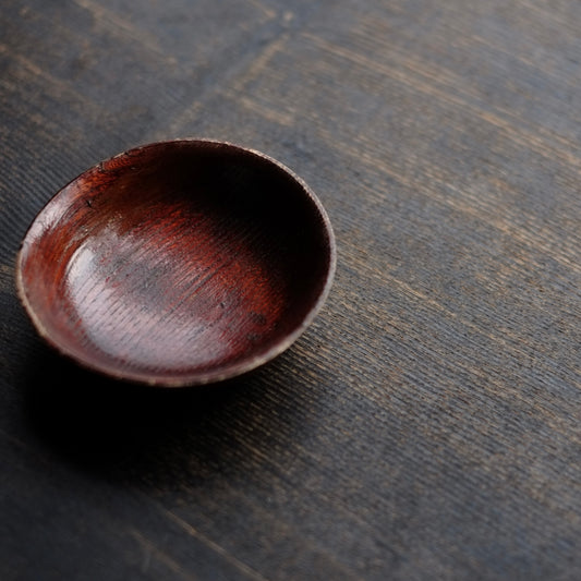 時代底黒漆木地塗 小皿・平盃 (江戸-明治初期)