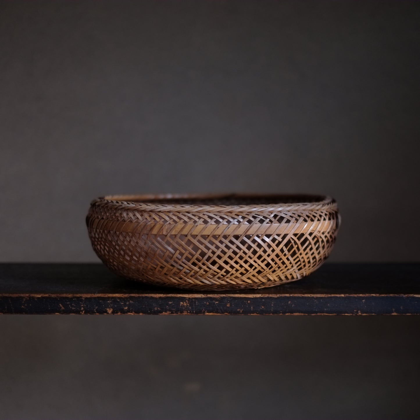 時代　竹編籠
