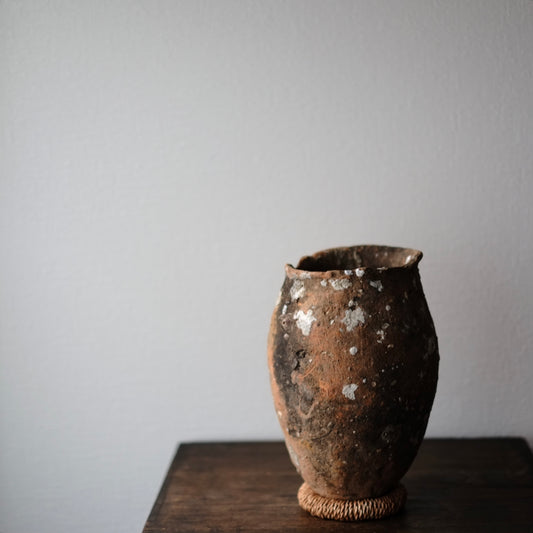 時代 海揚り 蛸壺 上代土器 敷座付 (弥生-平安時代)