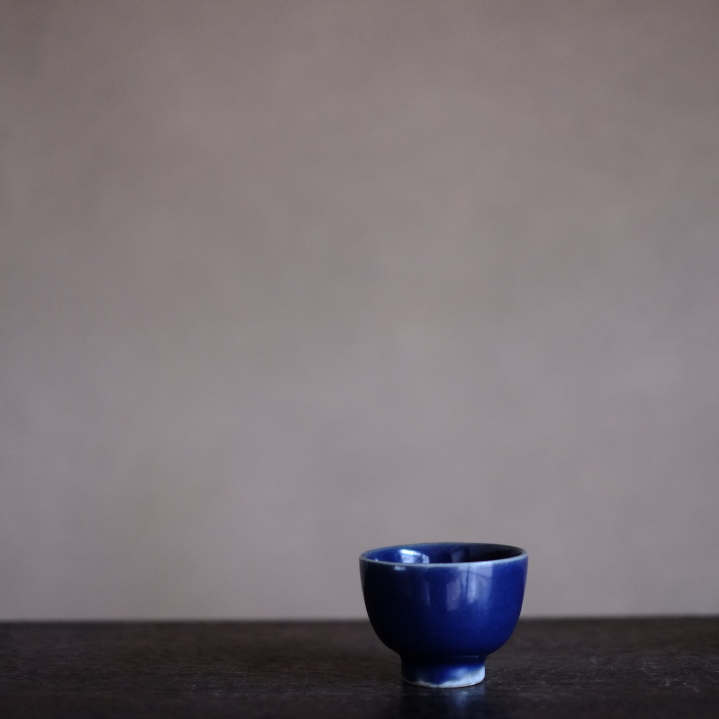 古伊万里総瑠璃釉　猪口　煎茶盃　 江戸時代　(18-19世紀)