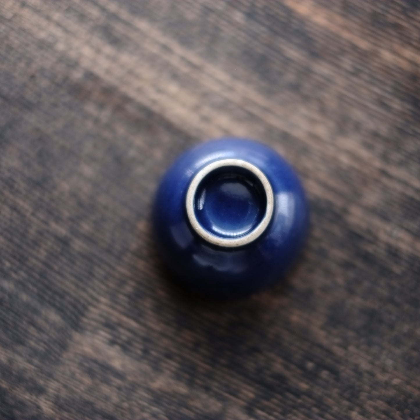 古伊万里総瑠璃釉　猪口　煎茶盃　 江戸時代　(18-19世紀)