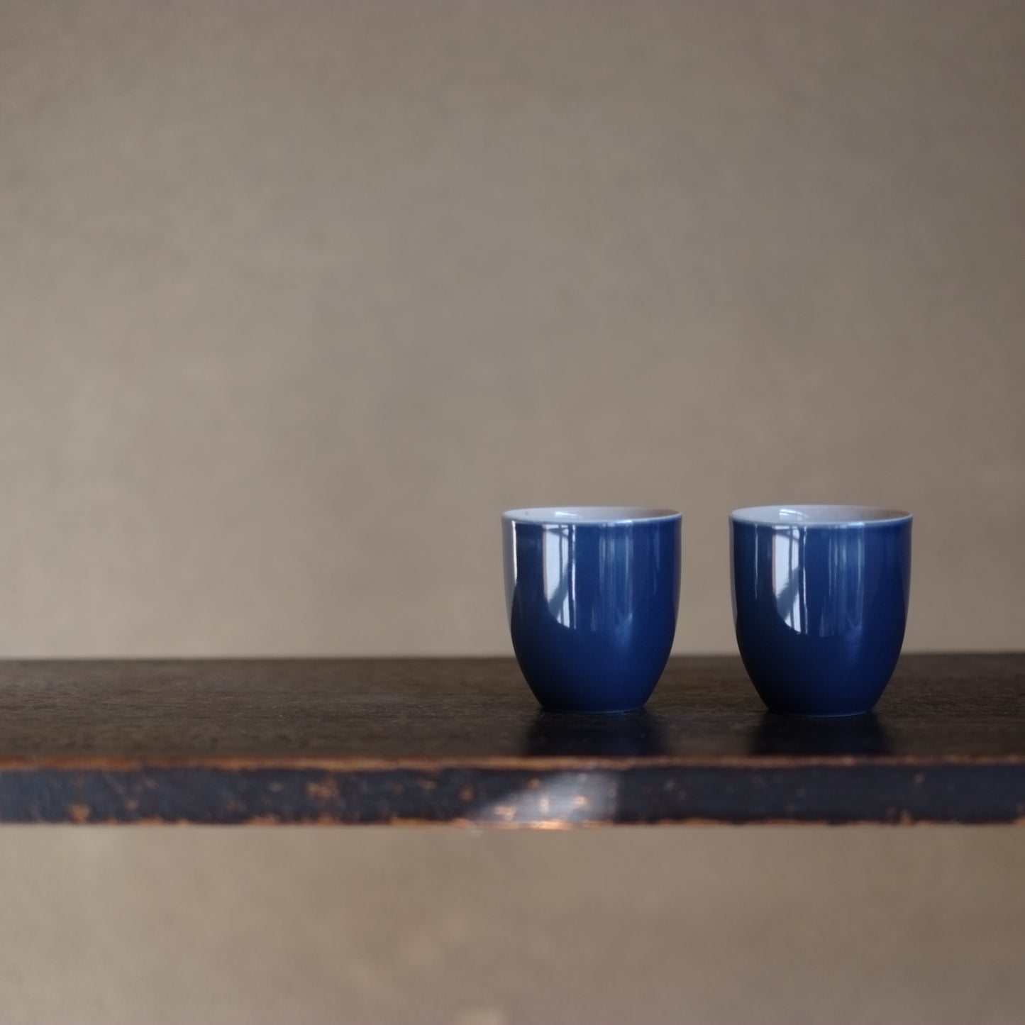 時代　瑠璃釉宝瓶　茶杯　茶器セット (昭和期)