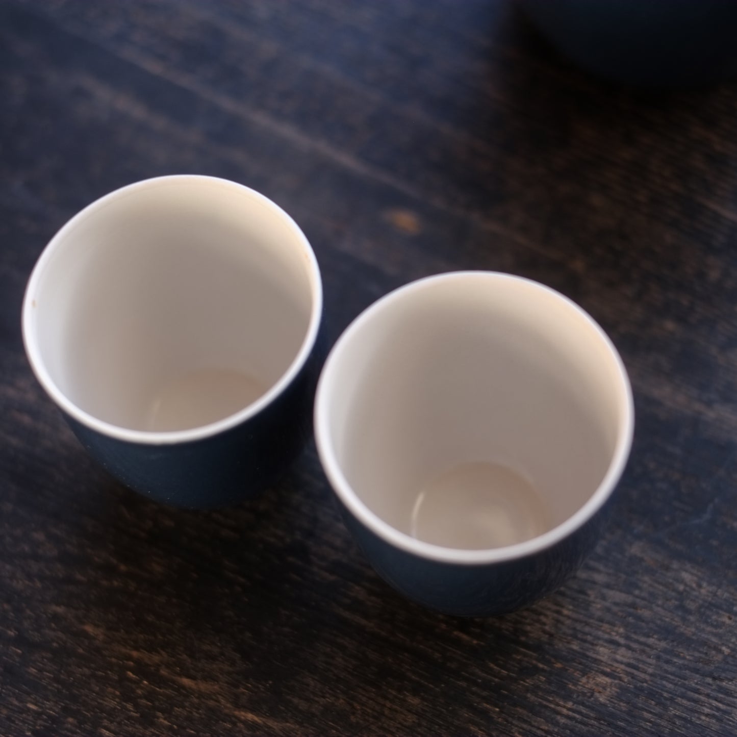 時代　瑠璃釉宝瓶　茶杯　茶器セット (昭和期)