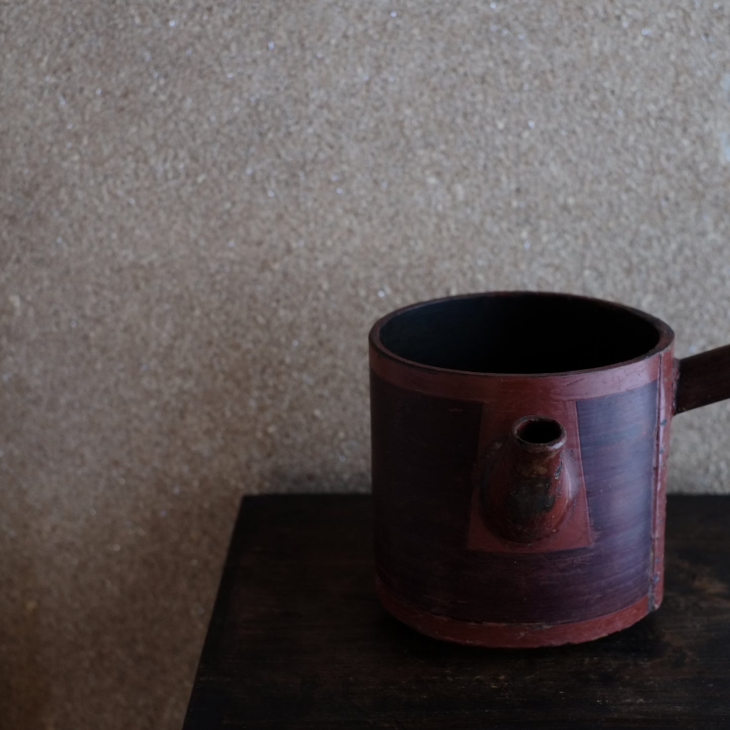 時代漆　長柄湯桶　(江戸時代)