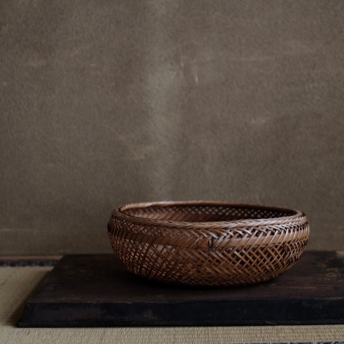 時代　竹編籠