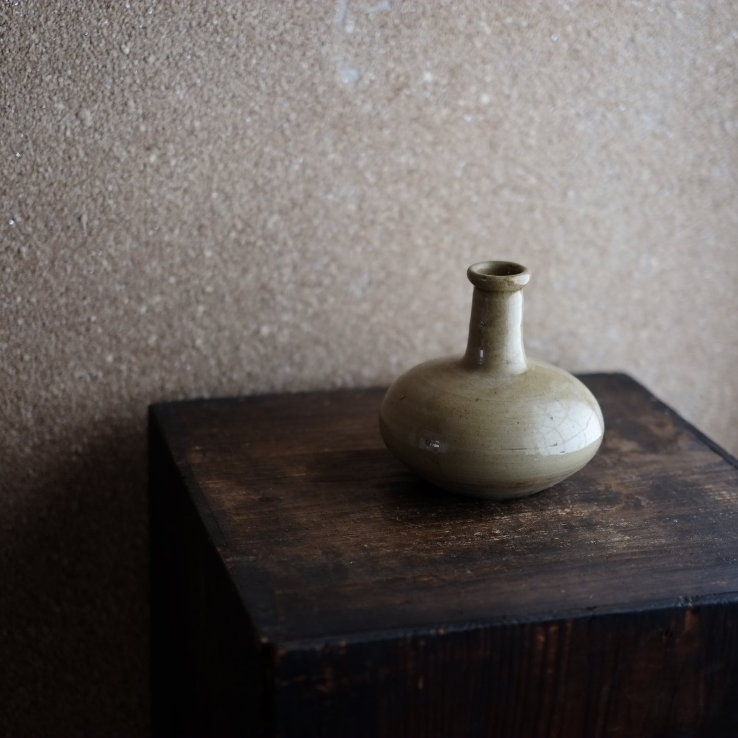時代　灰釉鏑形徳利　(江戸後期-明治時代)  19世紀