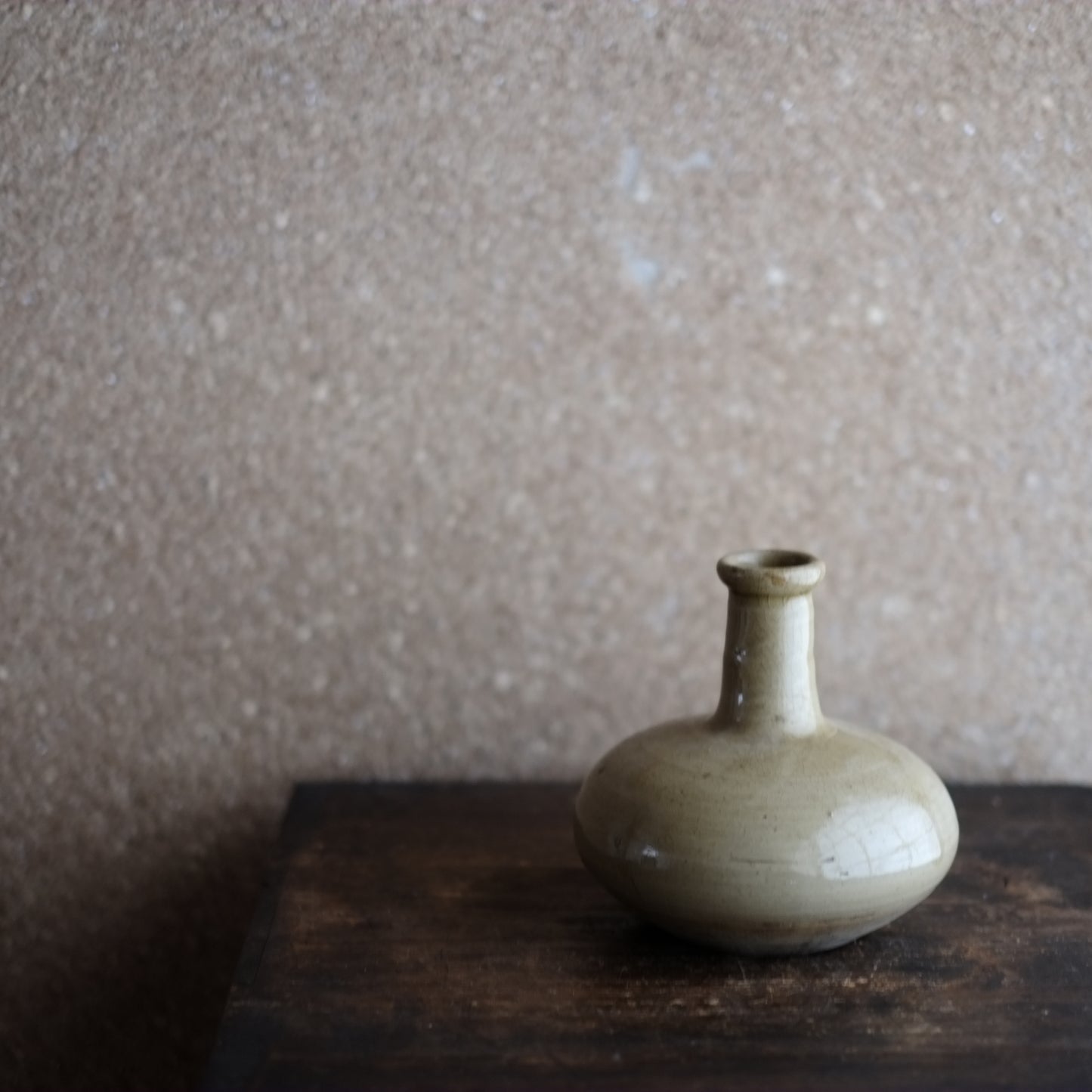 時代　灰釉鏑形徳利　(江戸後期-明治時代)  19世紀