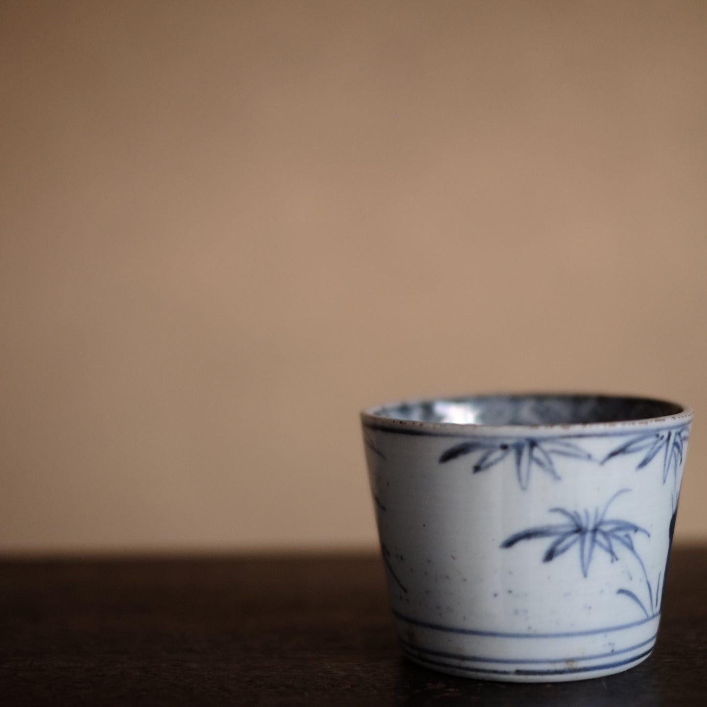 古伊万里　竹笹文蕎麦猪口　(江戸後期)