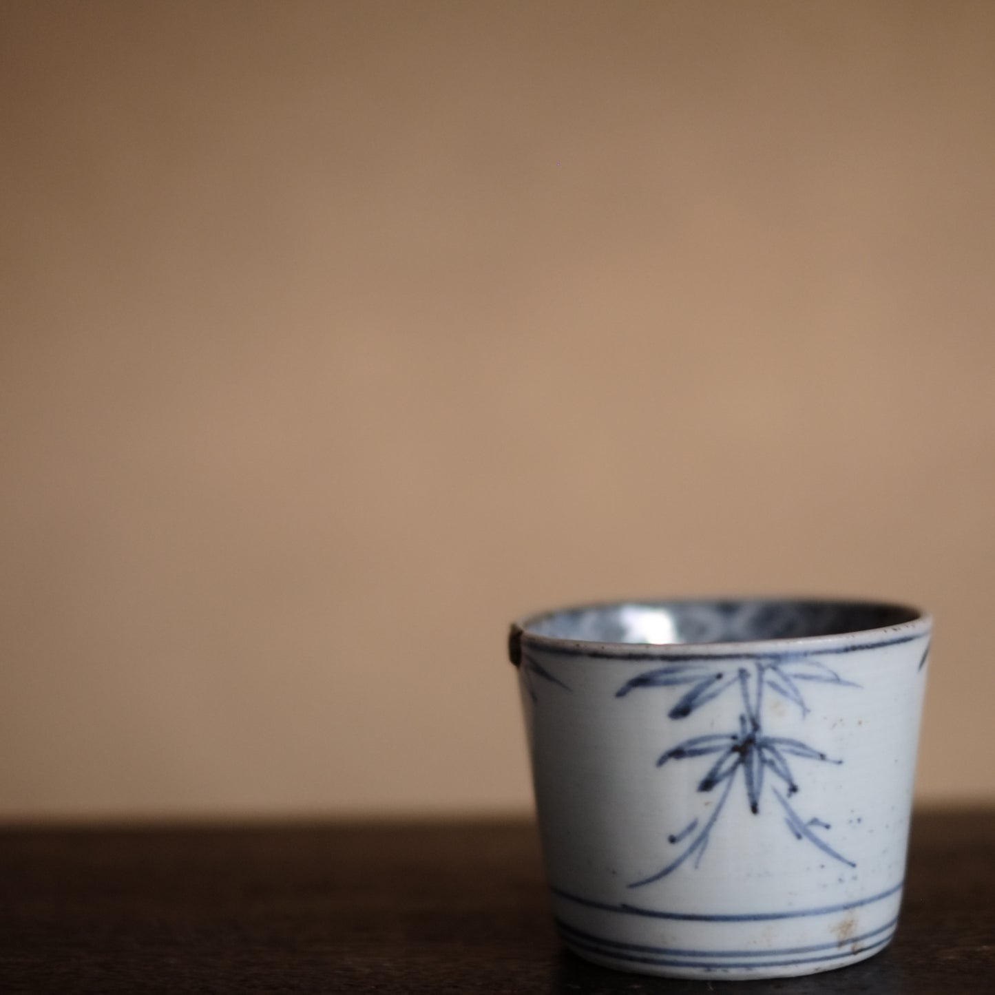 古伊万里　竹笹文蕎麦猪口　(江戸後期)