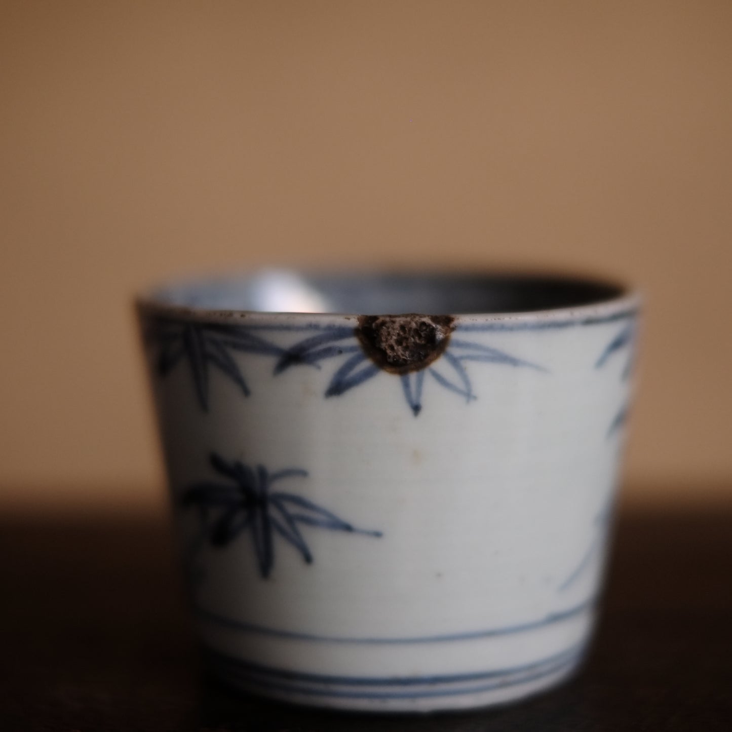 古伊万里　竹笹文蕎麦猪口　(江戸後期)