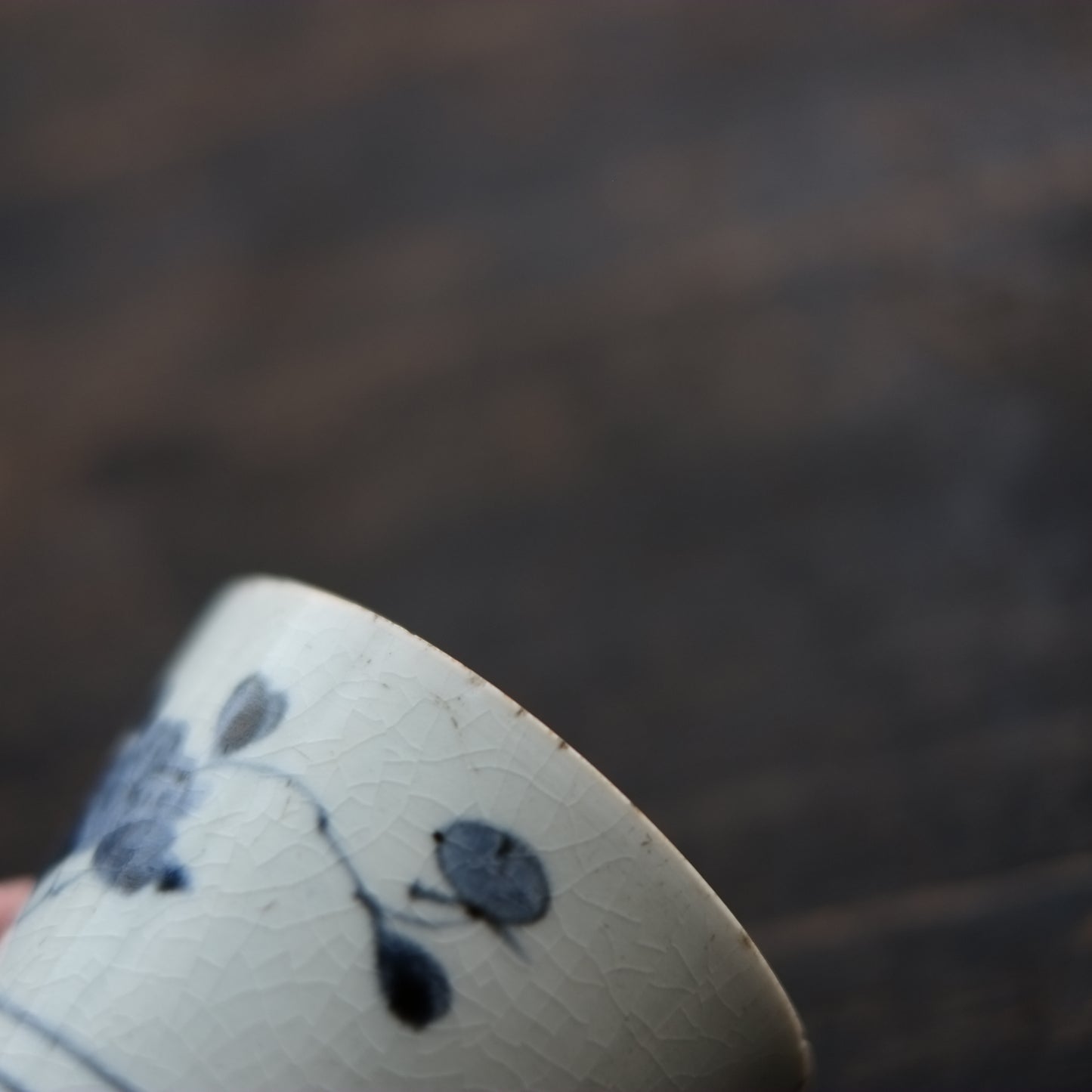 古伊万里　柳梅文蕎麦猪口　(江戸後期)