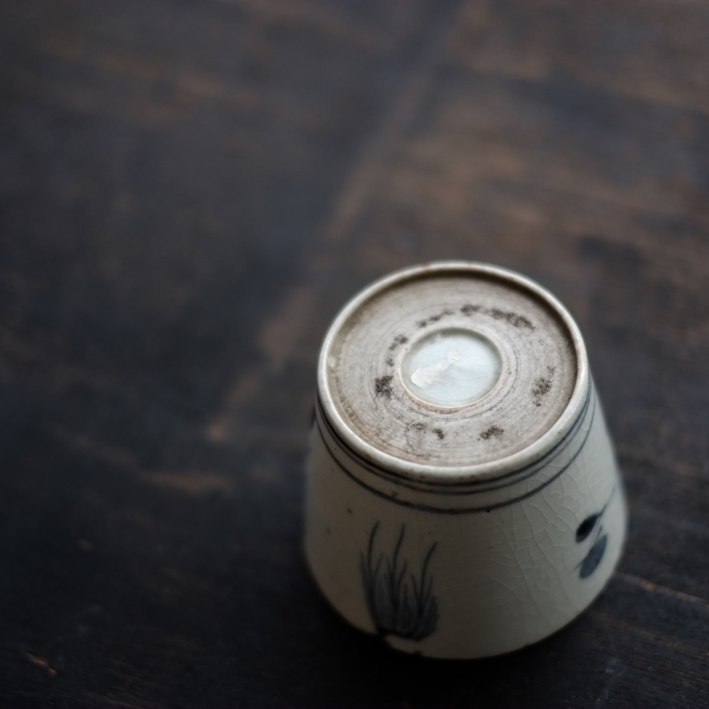 古伊万里　柳梅文蕎麦猪口　(江戸後期)