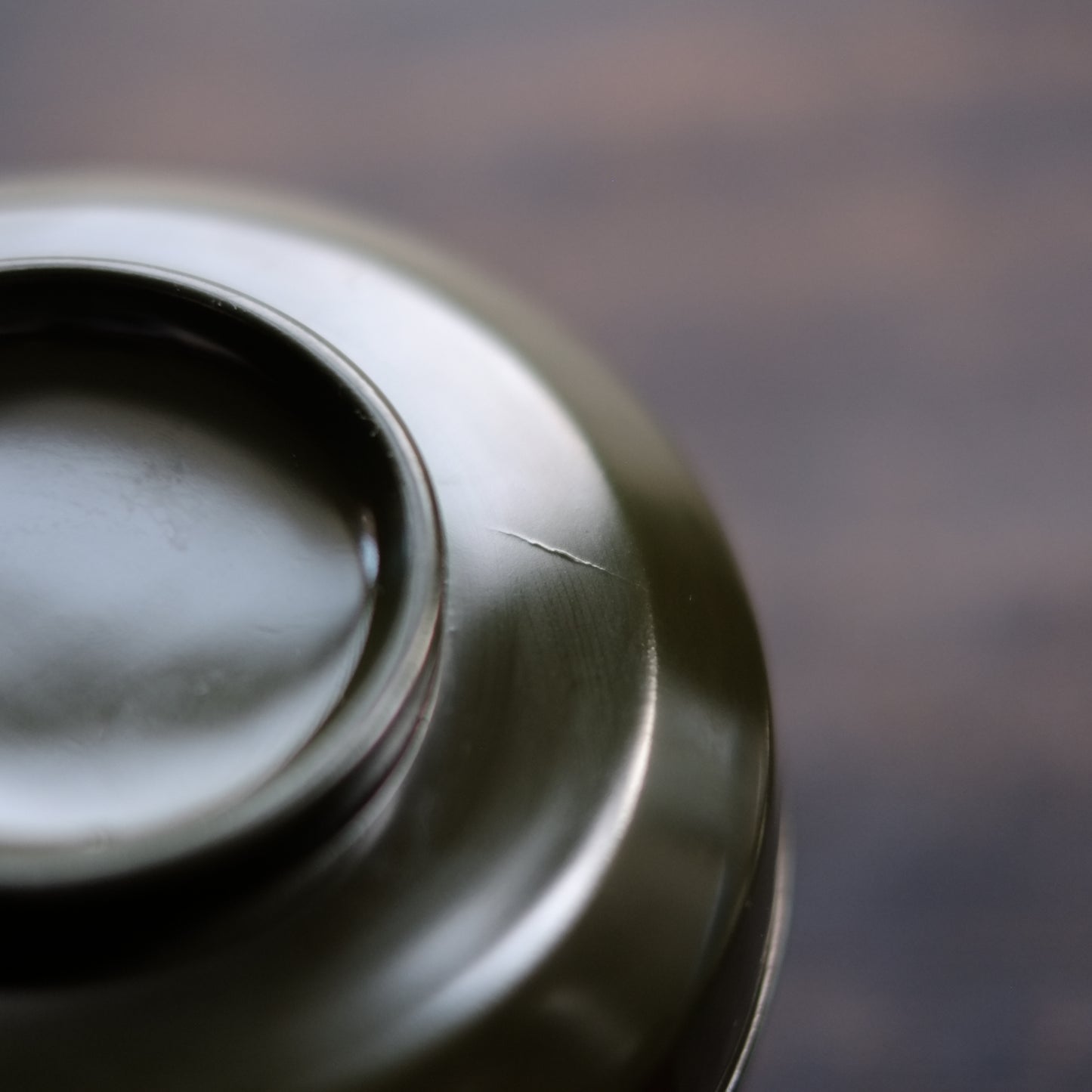 青漆内朱塗　布着蓋付平椀　5客セット　(明治初期)