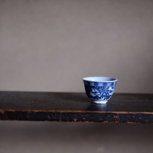 時代 銅板転写 酒盃・茶杯