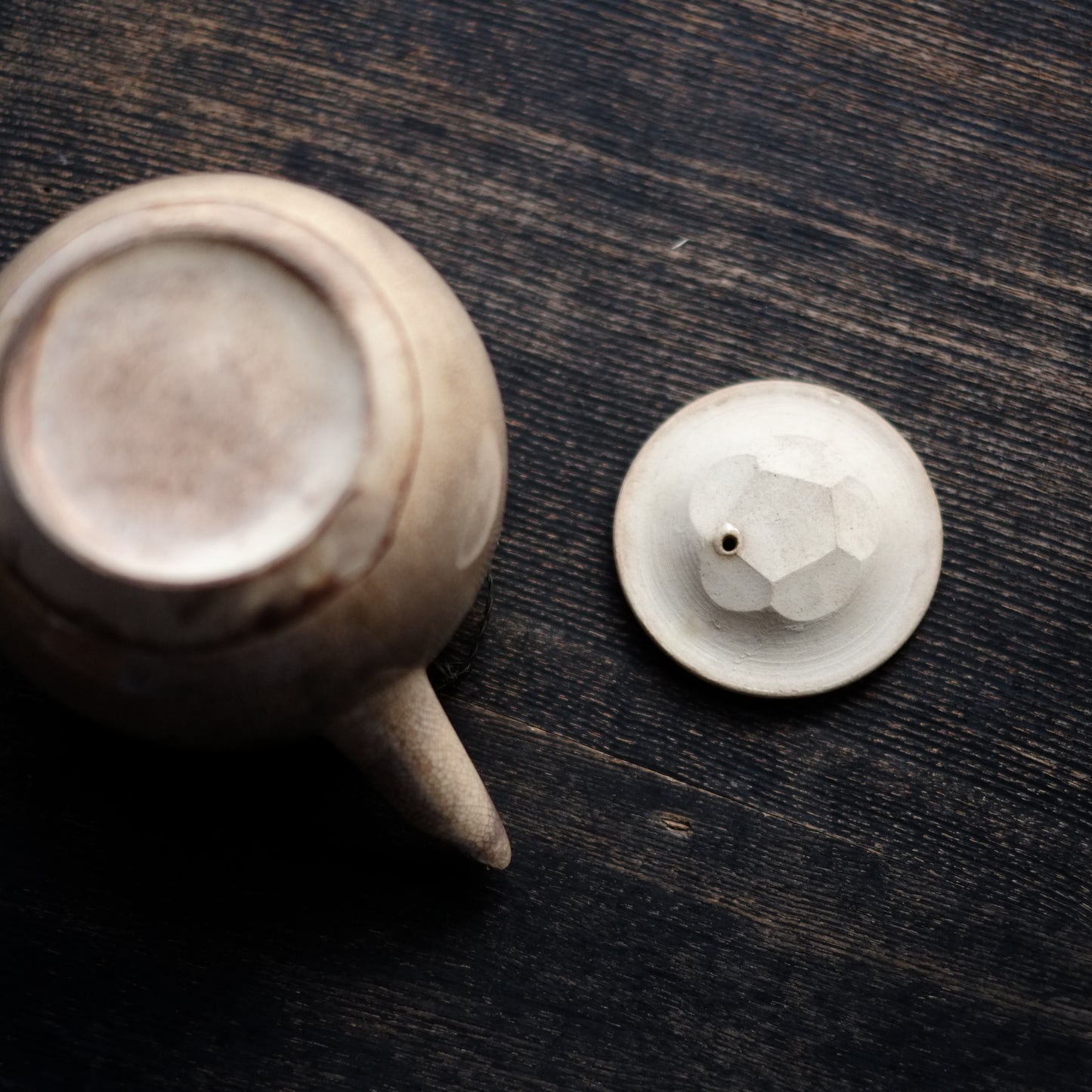 時代　信楽焼汽車土瓶　茶急須　（明治末-大正初)