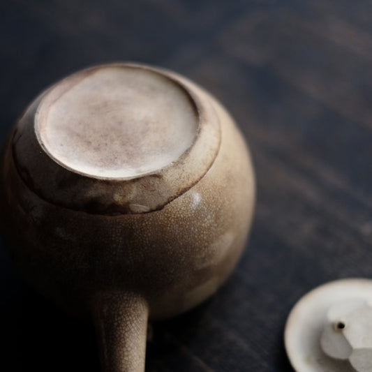 時代 信楽焼汽車土瓶 茶急須 (明治末-大正初)