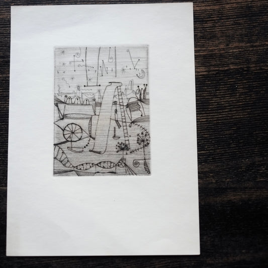 横田稔 銅板画 エッチング オリジナル作品 その2