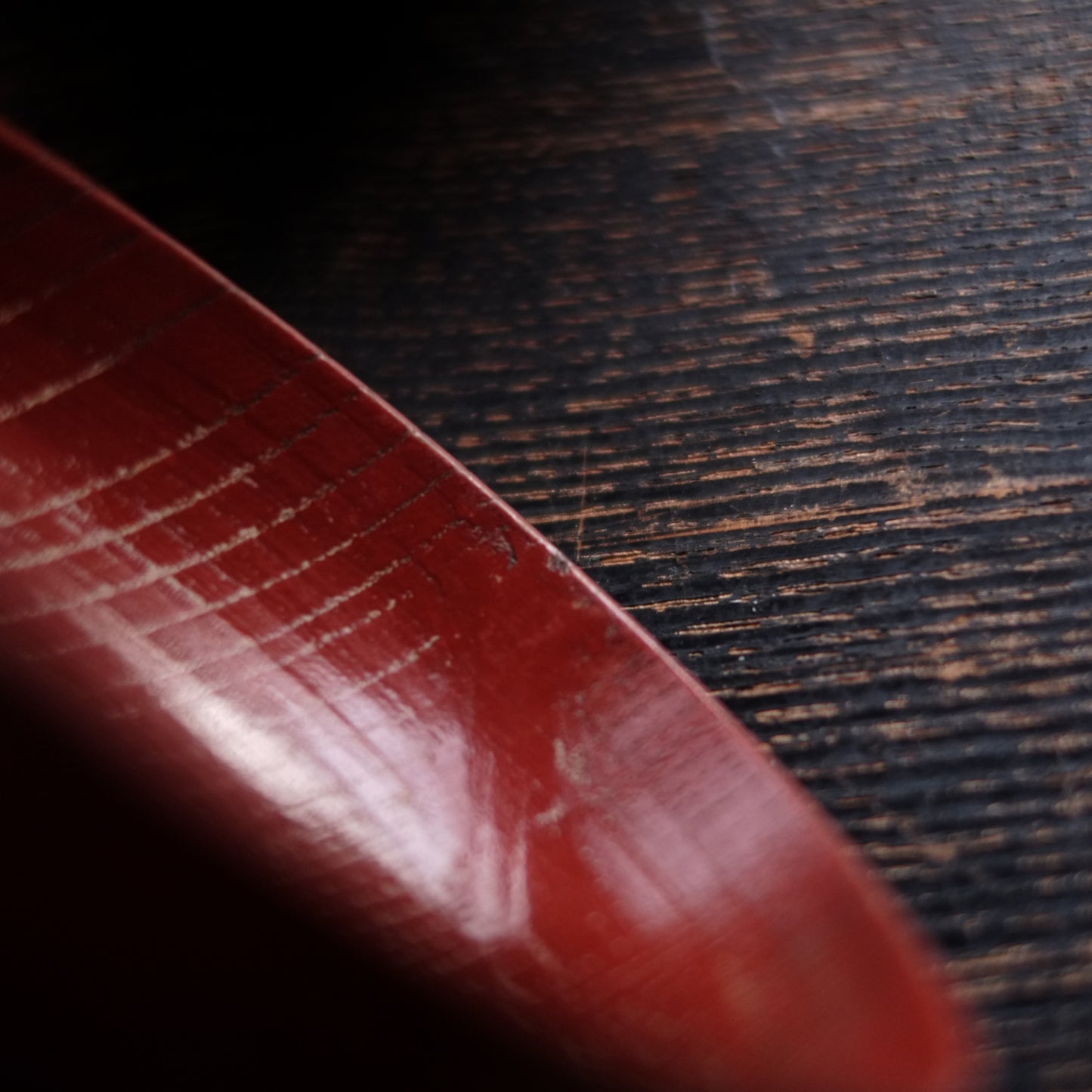 時代　吉野地方　目弾き塗　蓋付菓子椀　三客セット (江戸後期-明治初期)