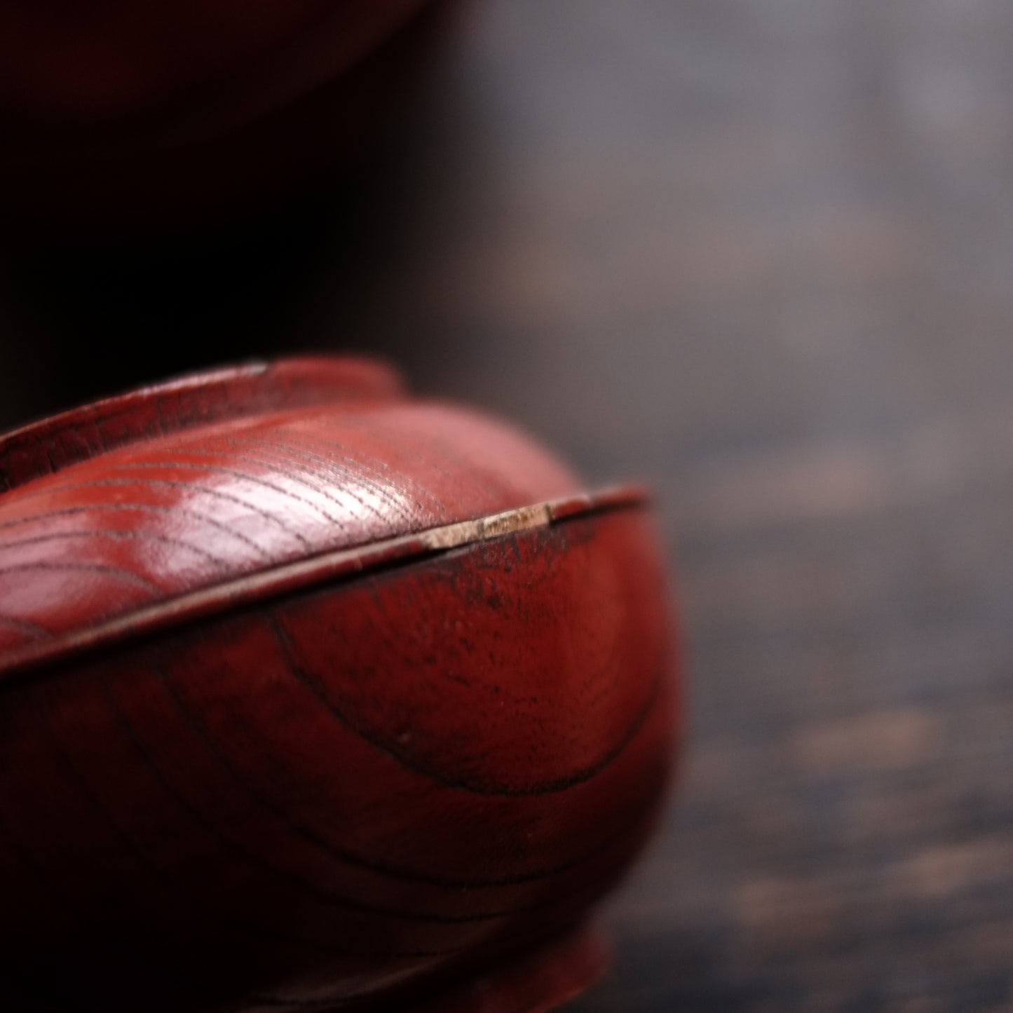 時代　吉野地方　目弾き塗　蓋付菓子椀　三客セット (江戸後期-明治初期)