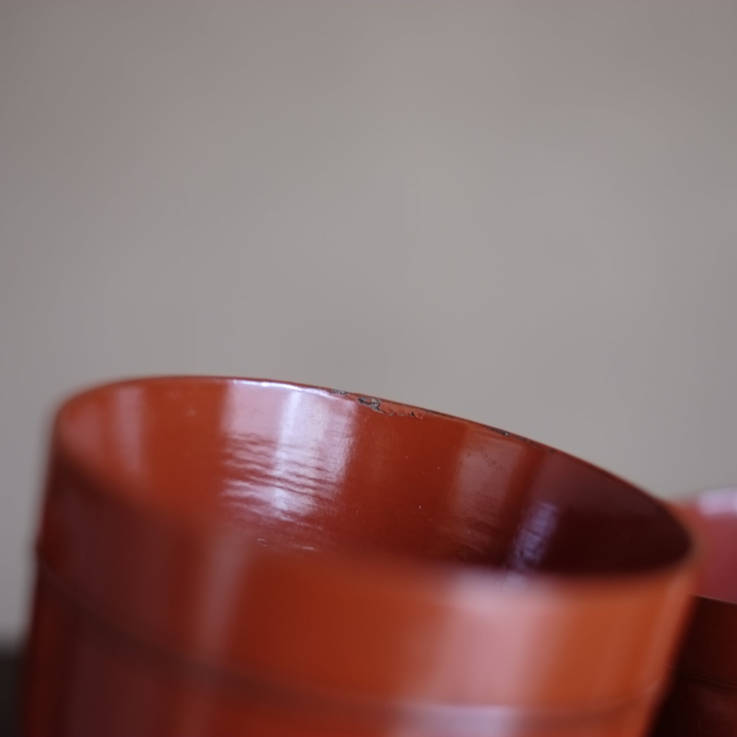 時代　吉野地方　根来蓋付壺椀　5客セット B　(江戸時代)