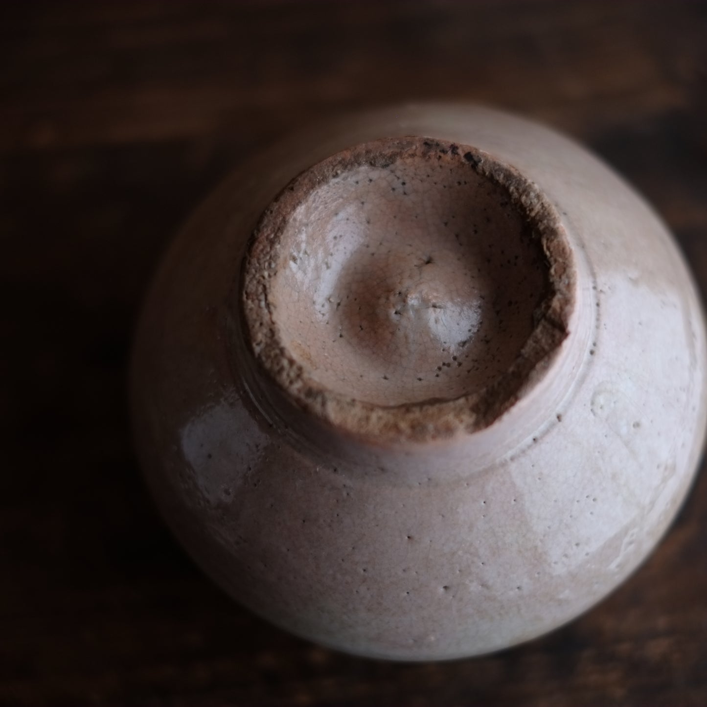 李朝白磁染付　塩笥壺・茶碗（李朝朝鮮時代)