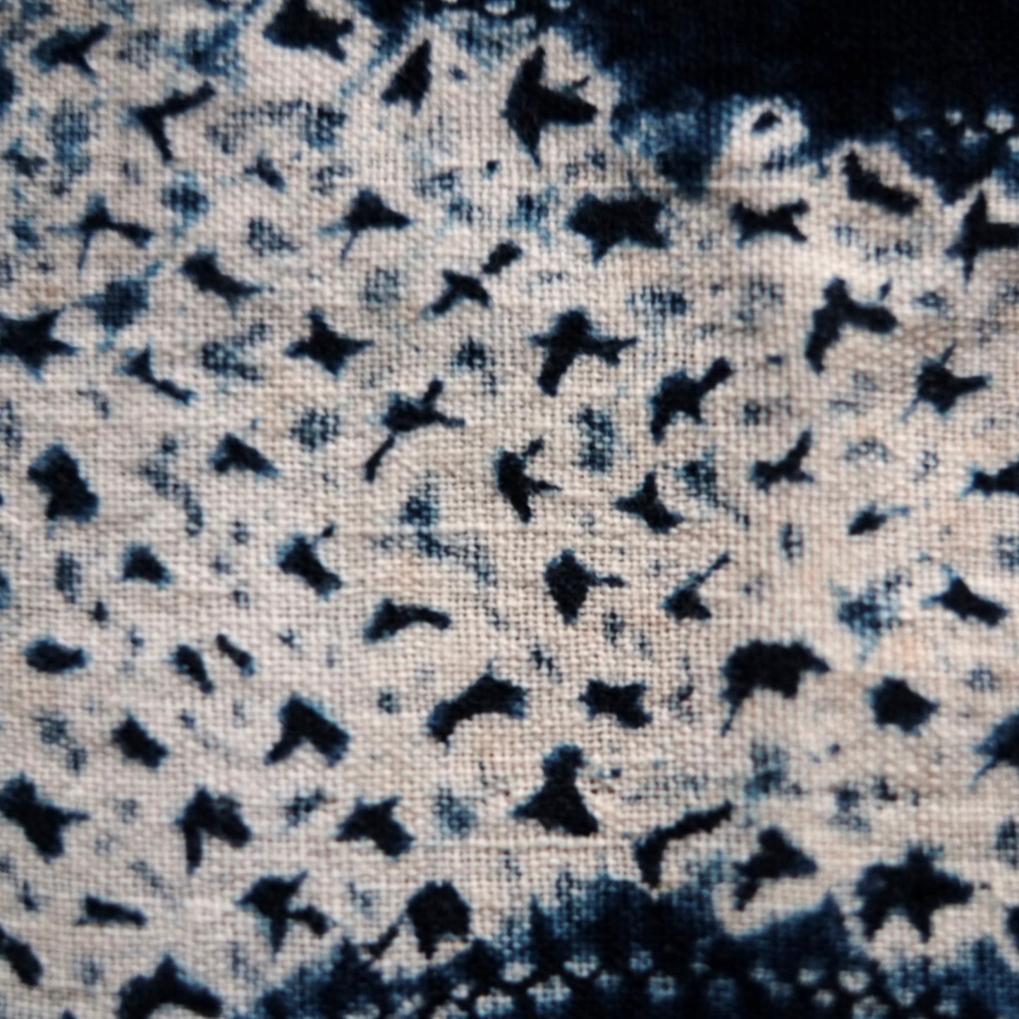 時代　筑前絞り藍染　古布(江戸後期–明治初期) 19世紀