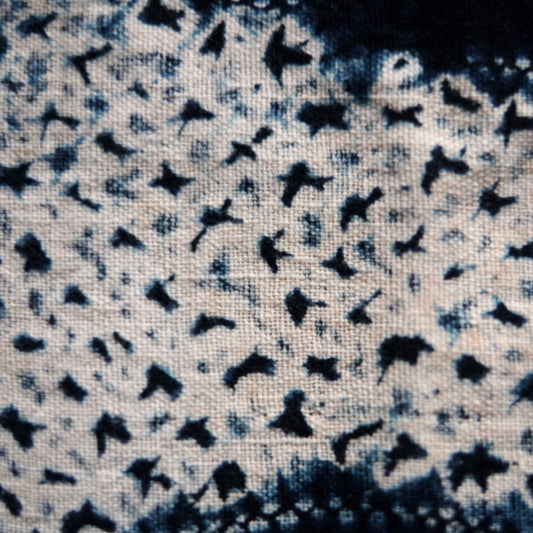 時代　筑前絞り藍染　古布(江戸後期–明治初期) 19世紀