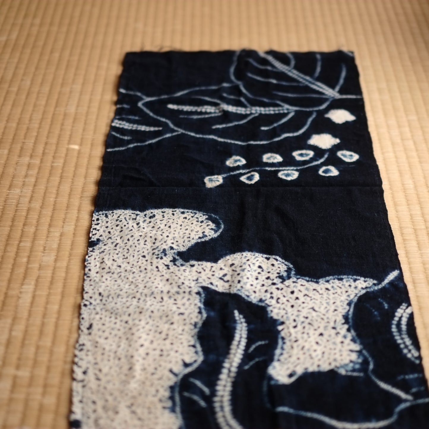 時代　筑前絞り藍染　古布(江戸後期–明治初期) 19世紀