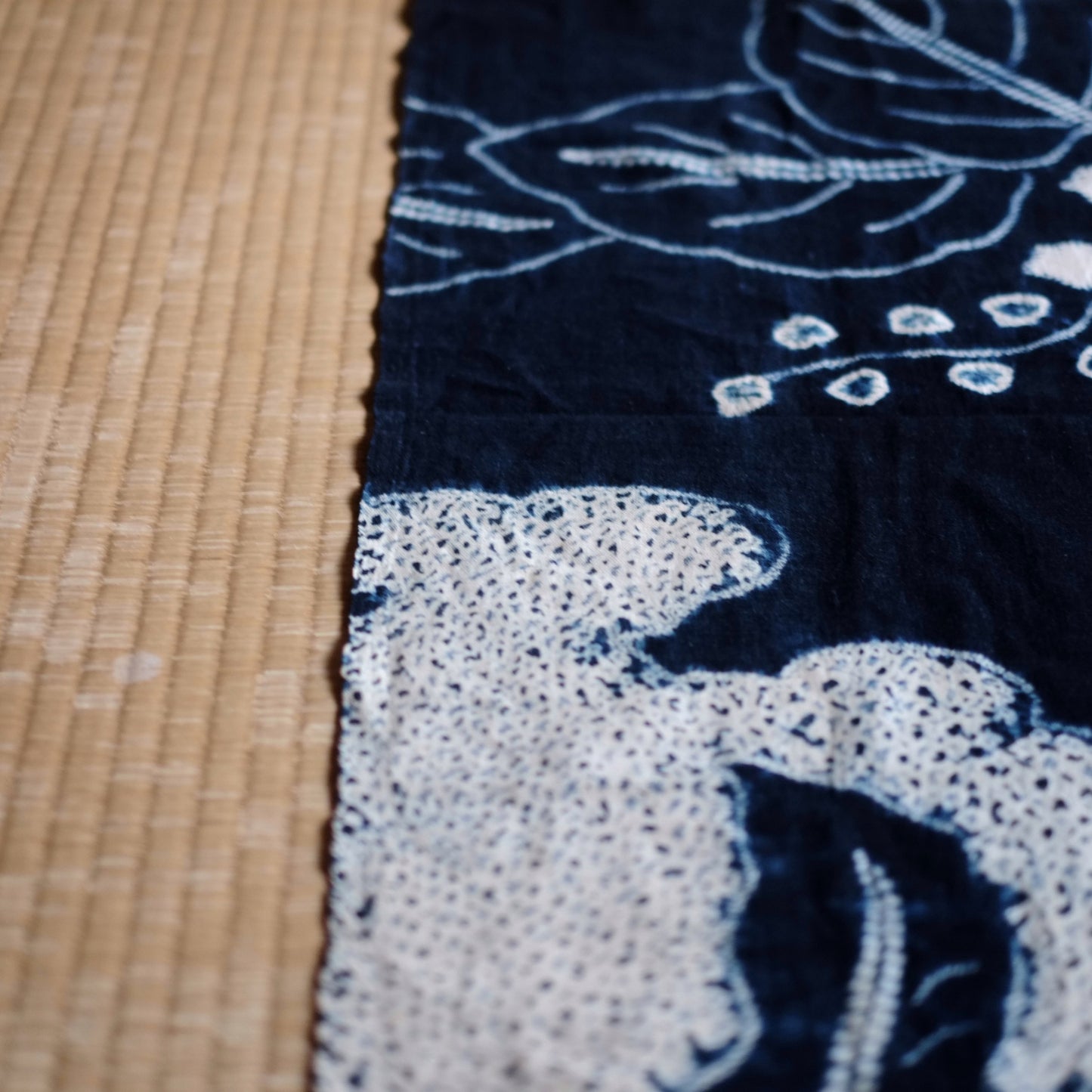 時代　筑前絞り藍染　古布(江戸後期–明治初期) 19世紀