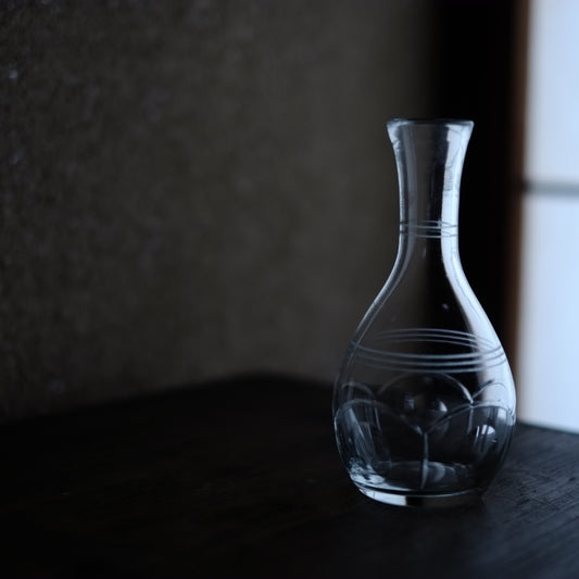 カットデザイン 時代和ガラス徳利(大正-戦前)