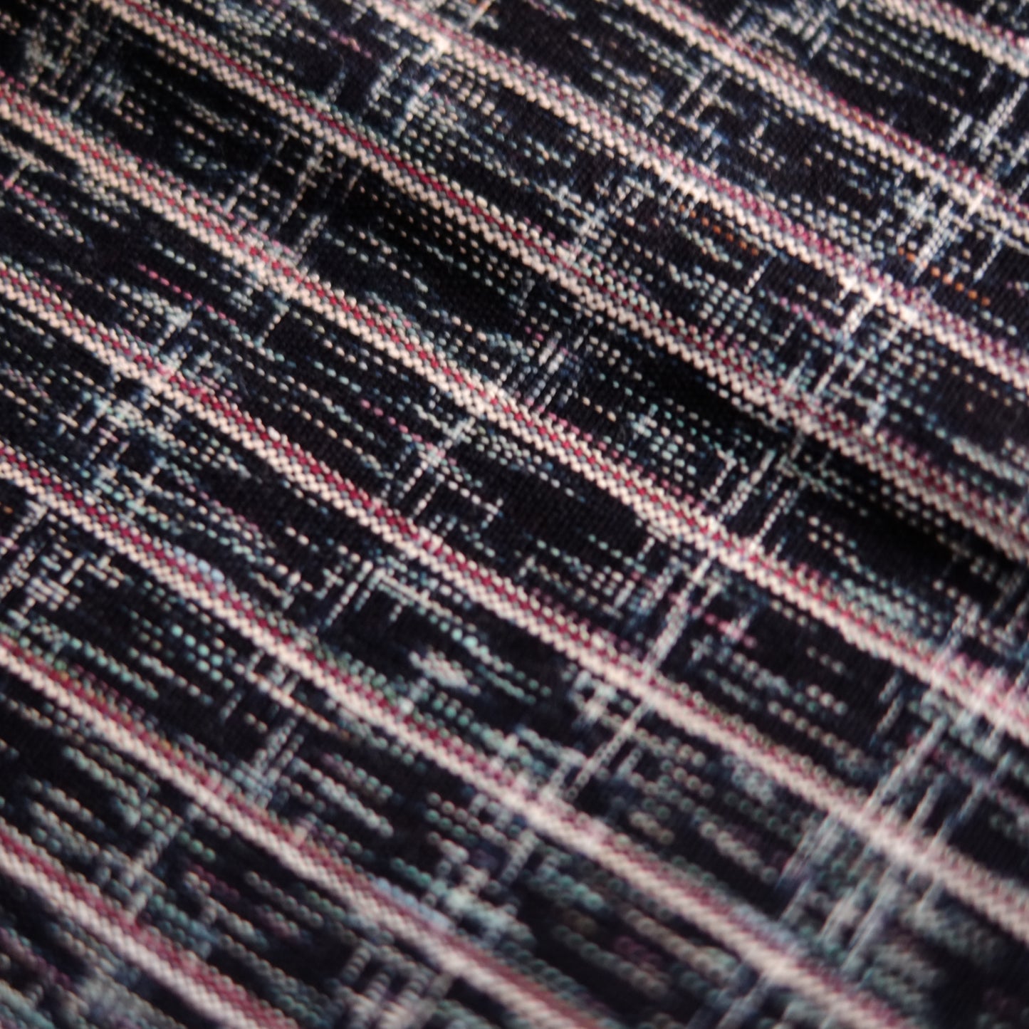 時代　狩浜縞(狩浜絣)古布　(大正-戦前頃)