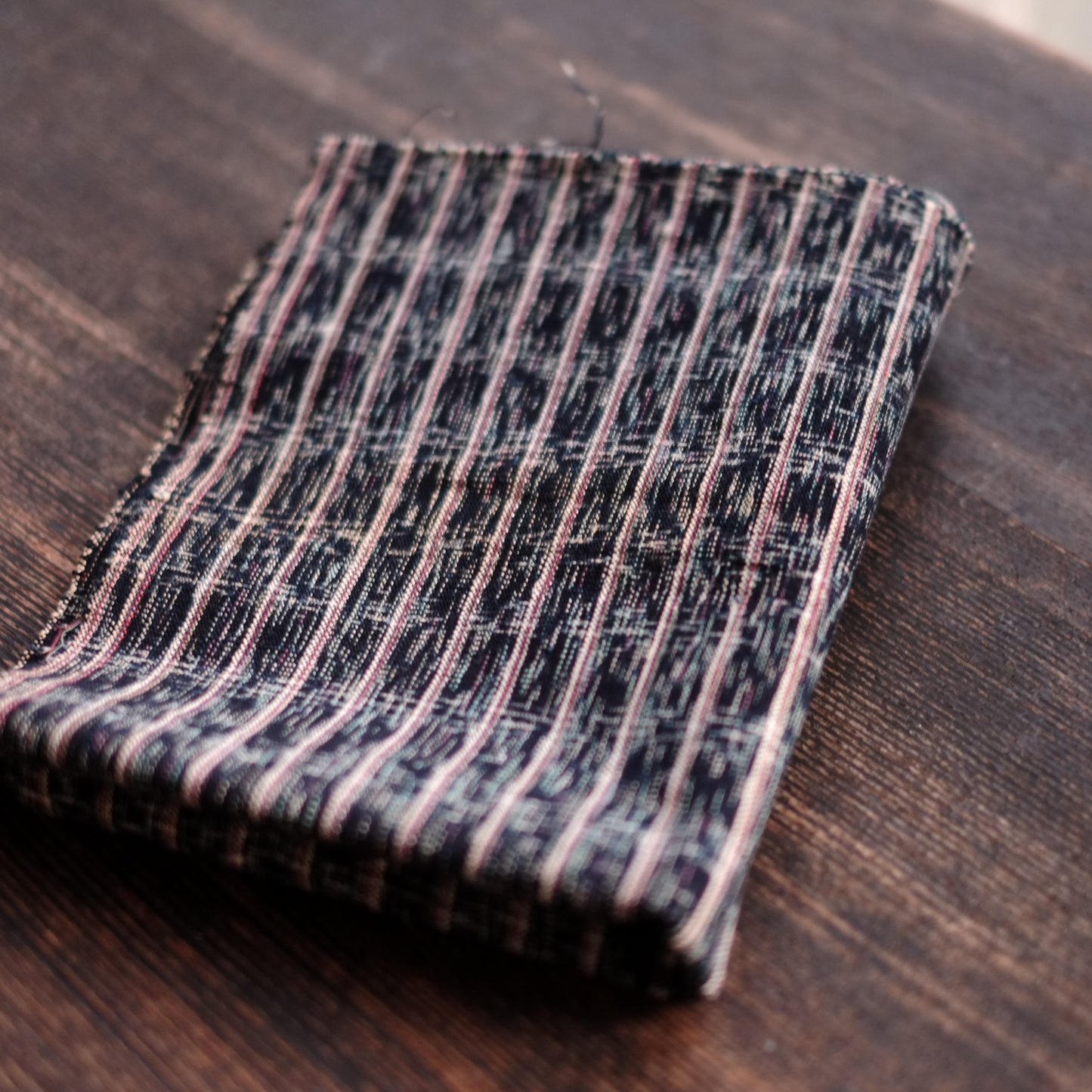 時代　狩浜縞(狩浜絣)古布　(大正-戦前頃)