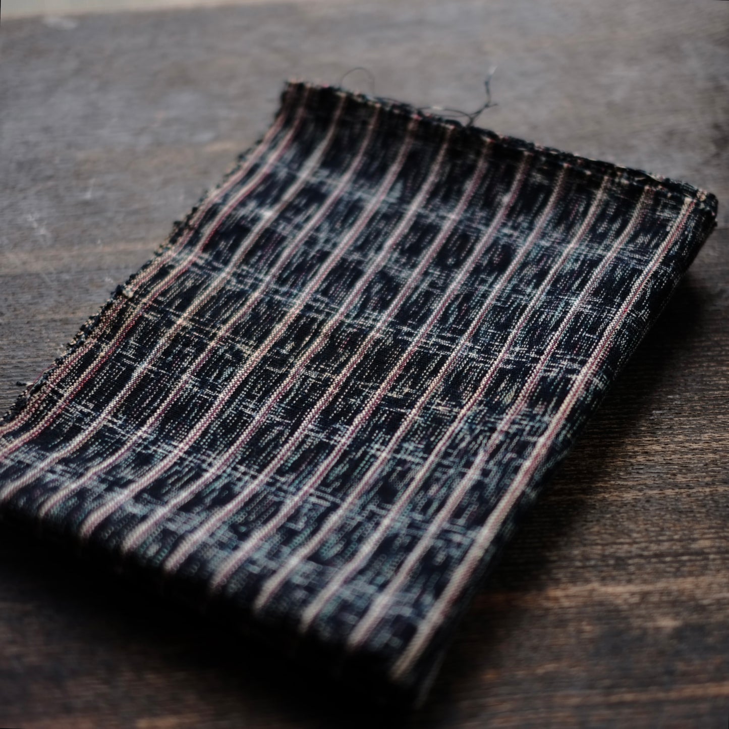 時代　狩浜縞(狩浜絣)古布　(大正-戦前頃)
