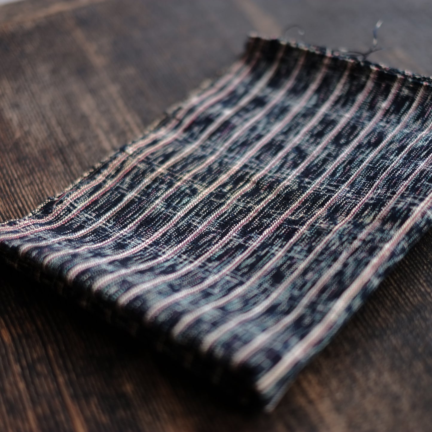 時代　狩浜縞(狩浜絣)古布　(大正-戦前頃)