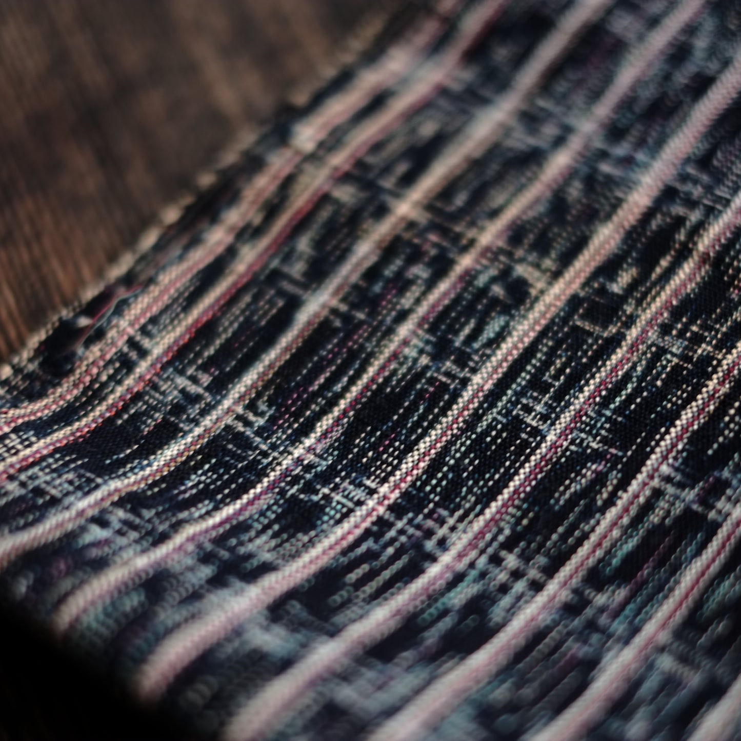 時代　狩浜縞(狩浜絣)古布　(大正-戦前頃)