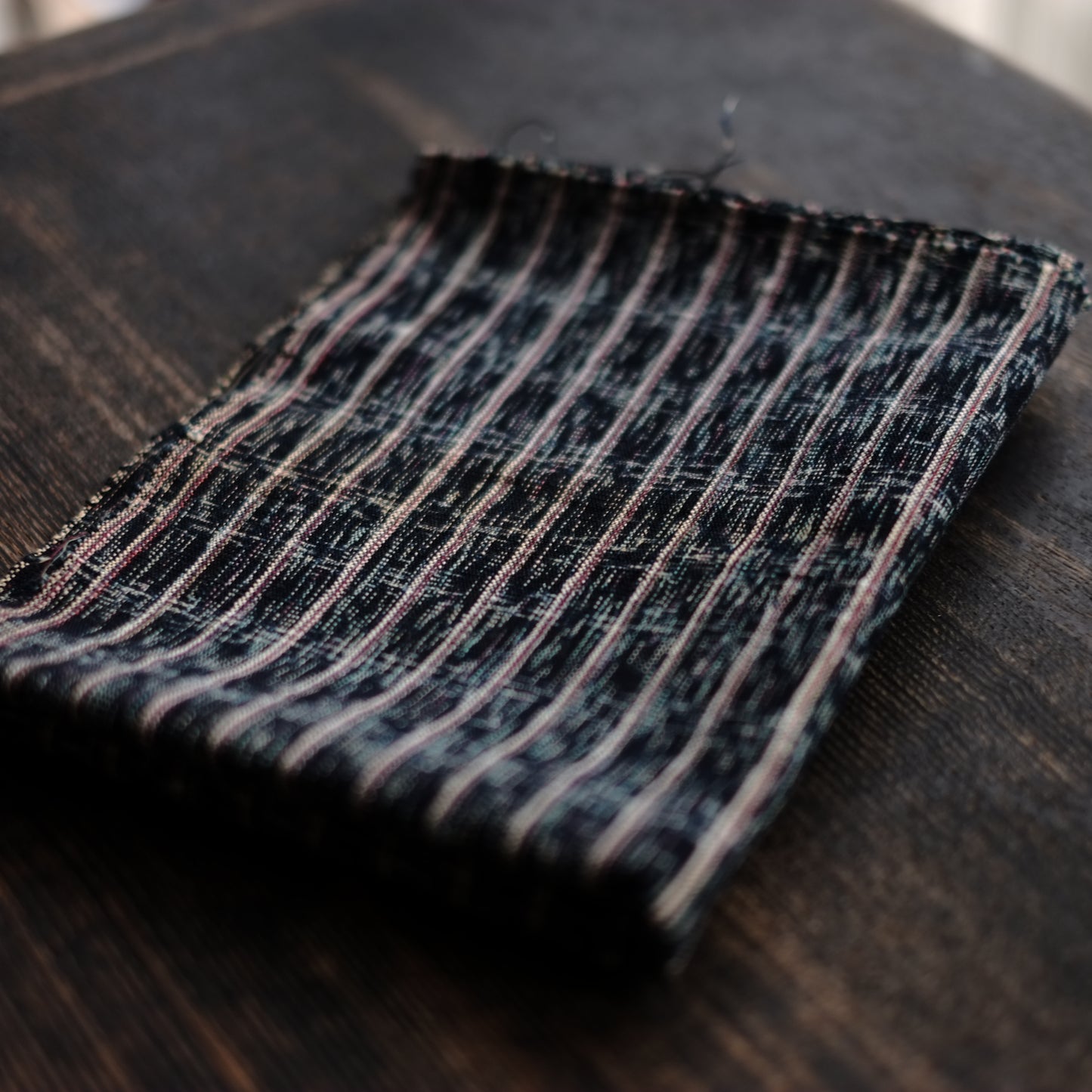 時代　狩浜縞(狩浜絣)古布　(大正-戦前頃)