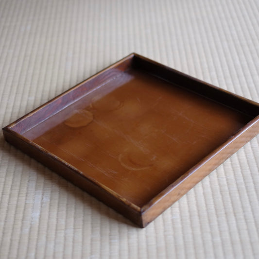 時代 白漆 角盆 折敷 B