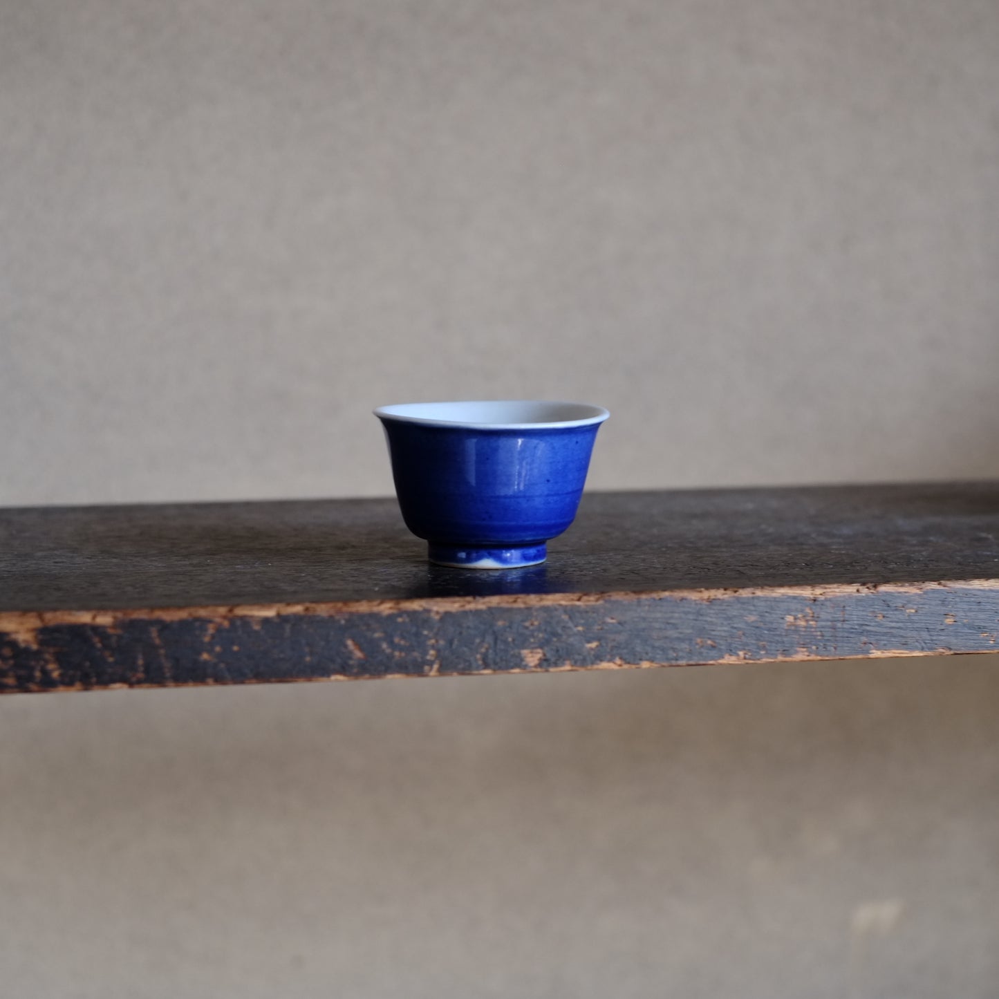 時代　瑠璃釉　猪口煎茶盃　(清朝期)