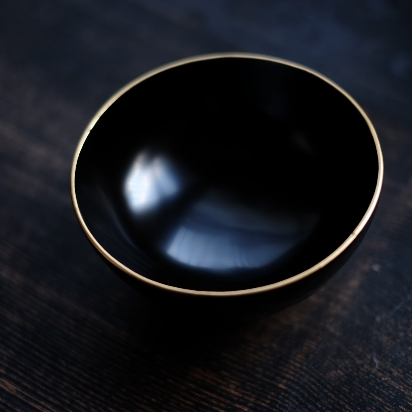 時代　縁金黒漆椀　(江戸時代)  19世紀