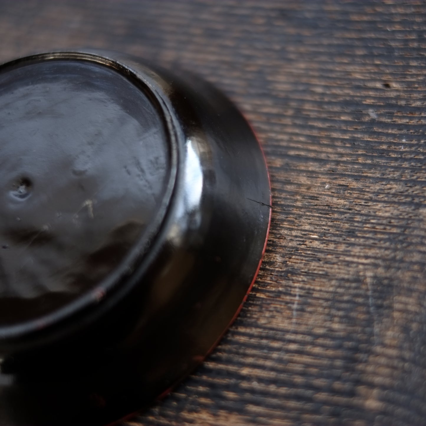 時代　十六花弁　朽木塗　小皿&豆皿　五種　セット　(江戸後期-明治初期)　