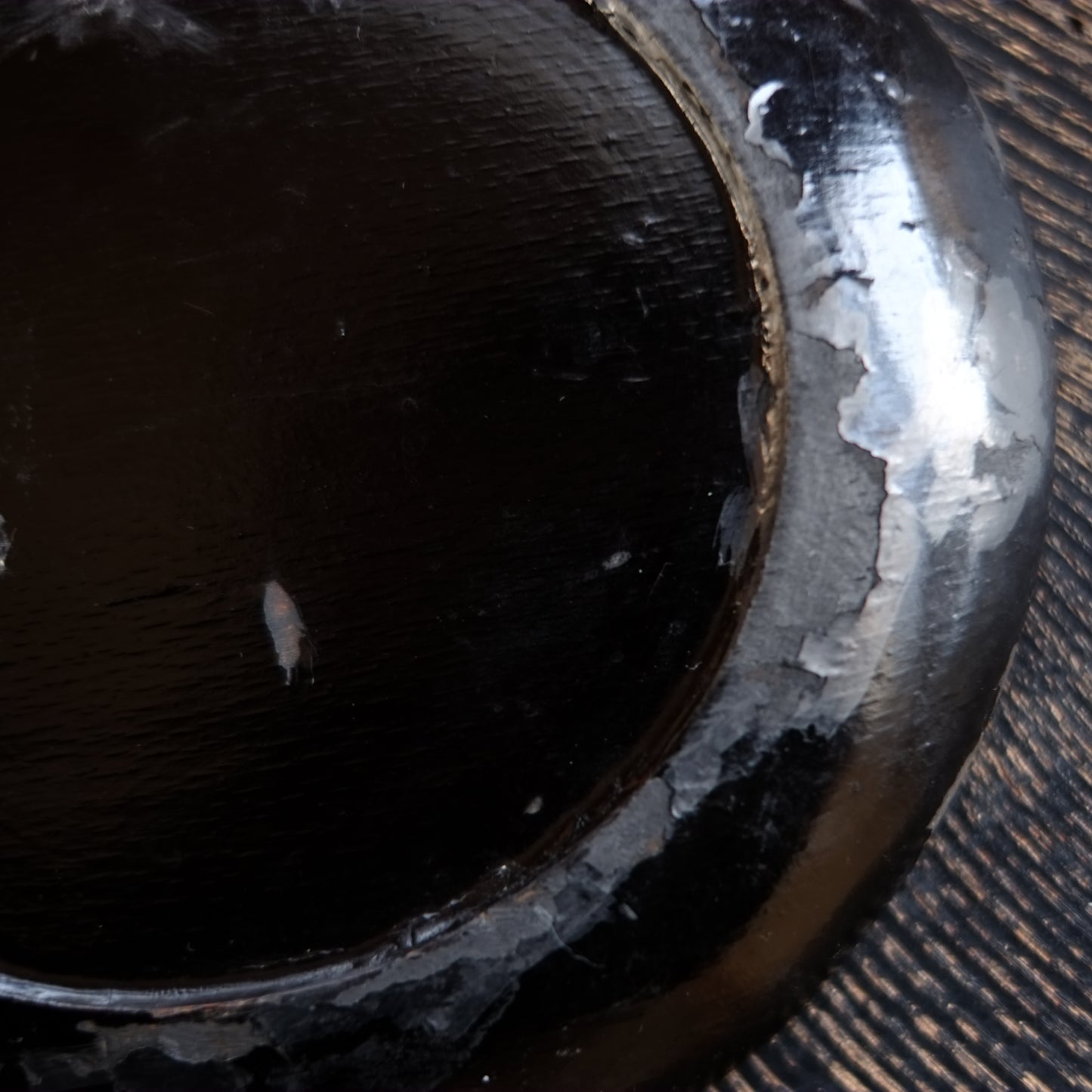 時代　十六花弁　朽木塗　小皿&豆皿　五種　セット　(江戸後期-明治初期)　