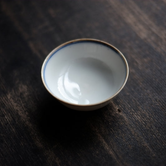 時代 輪線染付 煎茶碗 酒盃 C