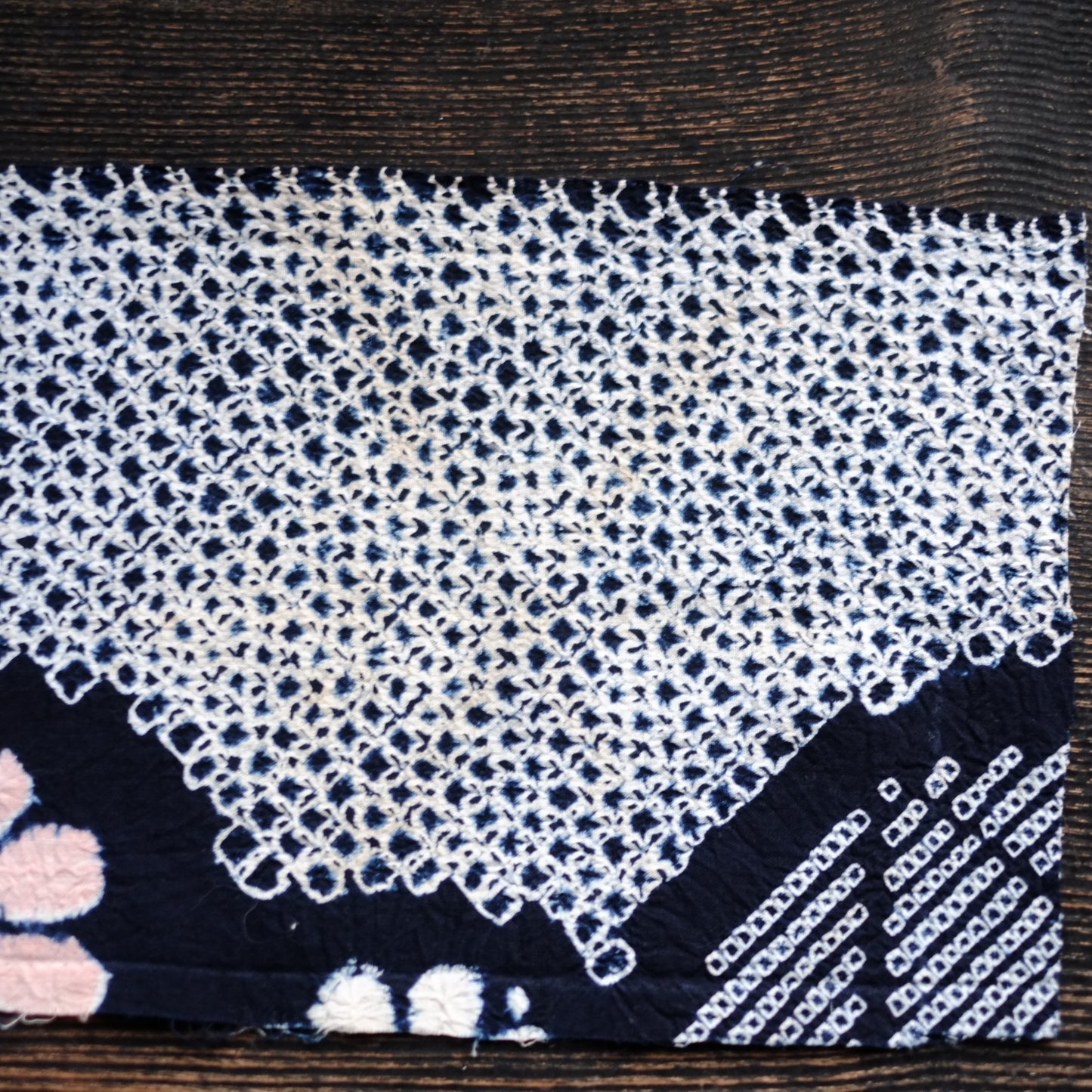 時代　絞り藍染　古布　十枚セット　(明治–昭和)