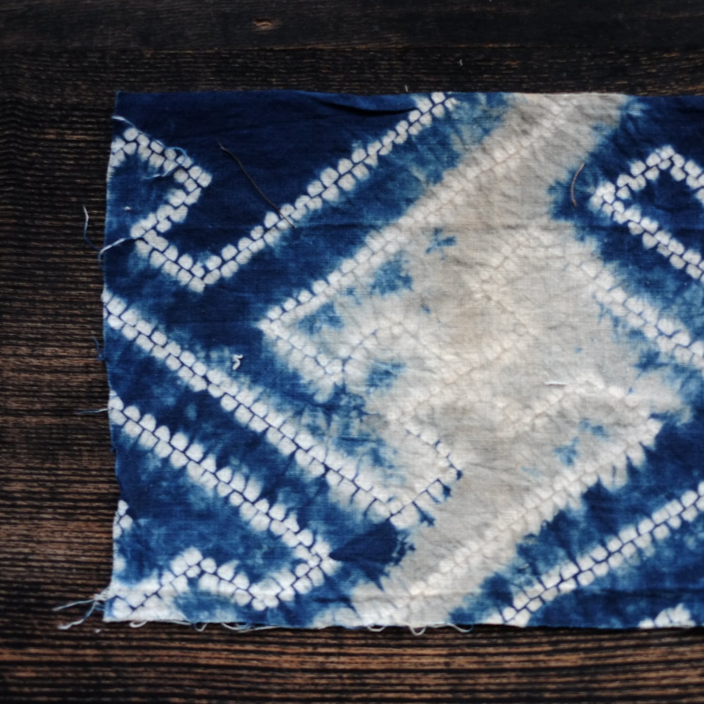 時代　絞り藍染　古布　十枚セット　(明治–昭和)